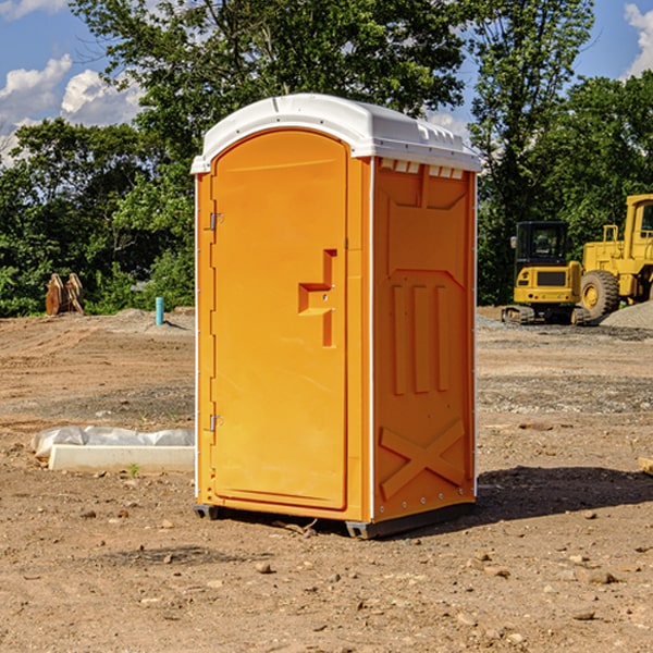 how often are the portable restrooms cleaned and serviced during a rental period in Applegate CA